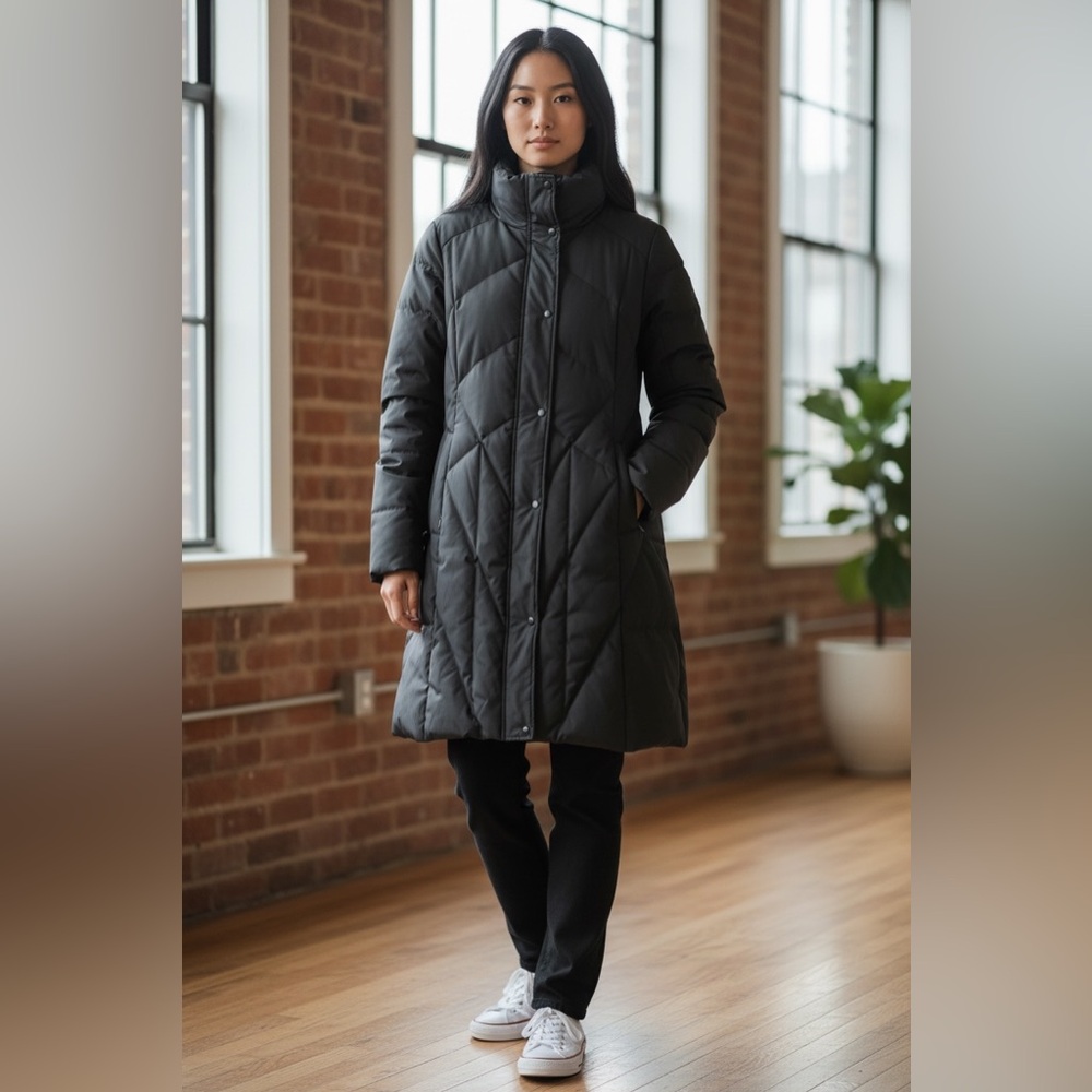 Calvin Klein Down Feather Black Puffer Coat